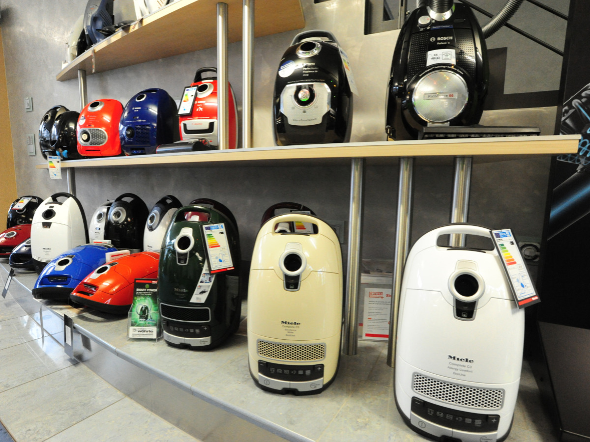 Staubsauger-Vielfalt im Erdgeschoss.